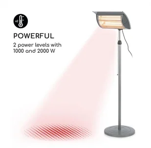 Blumfeldt Blumfeldt Heat Guard Focus grzejnik tarasowy na podczerwień IR ComfortHeat 1000/2000W szary HHG8-HeatGuardFocus - Ogrzewacze tarasowe - miniaturka - grafika 4