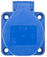 Gniazdka elektryczne - PCE Polska sp. z o.o. Gniazdo tablicowe 10/16A 2P+Z 230V niebieskie IP54 /bezśrubowe/ 108-0b - miniaturka - grafika 1