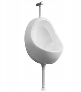 vidaXL Pisuar wiszący z zaworem spłukującym, ceramiczny, biały vidaXL - Pisuary - miniaturka - grafika 9