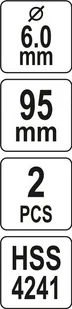 Yato WIERTŁO PROWADZĄCE HSS DO PILOTA 2SZT DLA YT-43991 I YT-43992 - Wiertła - miniaturka - grafika 4