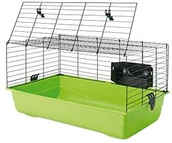 Klatki dla gryzoni - Savic atmosferę dla zwierząt domowych, klatka z miejscem na siano, zielone jabłko - miniaturka - grafika 1