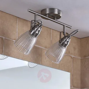 Lindby Lampa ścienna wiejska stal w tym G9 2-lampa IP44 - Kara - Lampy ścienne - miniaturka - grafika 4