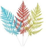 Ozdoby bożonarodzeniowe - Arpex Dekoracja brokatowa paprotka - 38 cm - 1 szt. BN6778 - miniaturka - grafika 1