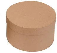 Dekoratorstwo - Glorex GmbH glorex 6 2028 180 okrągły Box, kartonu, naturalny, 18 x 18 x 9.5 cm 6 2028 180 - miniaturka - grafika 1