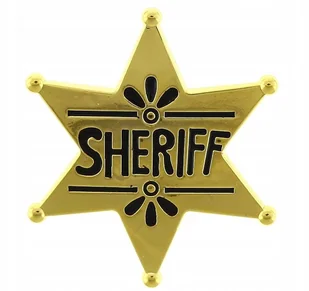 GoDan Gwiazda szeryfa, metalowa, złota GWISZ-YH - Gadżety dla niej i dla niego - miniaturka - grafika 2