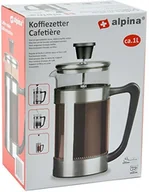 Zaparzacze i kawiarki - Alpina 871125297953 ekspres do kawy, około 1 L, ze stali nierdzewnej, srebrny, 16,5 x 10 x 21,5 cm 871125297953 - miniaturka - grafika 1