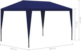 vidaXL Namiot ogrodowy, imprezowy 3x3, niebieski - Pawilony ogrodowe - miniaturka - grafika 6