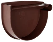 Rynny i akcesoria - Denko rynny bez uszczelki 130 mm Prawe Brąz - miniaturka - grafika 1