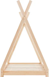 vidaXL Rama łóżka dziecięcego, lite drewno sosnowe, 70 x 140 cm vidaXL - Łóżka dla dzieci i młodzieży - miniaturka - grafika 5
