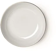 Talerze - Excelsa złota talerz do zupy, porcelana, biały/krawędź Złoto, 21 x 21 x 4 cm 60693 - miniaturka - grafika 1
