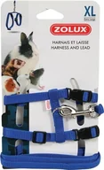 Akcesoria dla gryzoni - Zolux Szelki i smycz dla królika XL kol. niebieski - miniaturka - grafika 1
