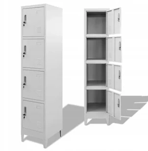 vidaXL Zamykana szafka z 4 przegrodami, 38x45x180 cm - Szafki biurowe - miniaturka - grafika 2