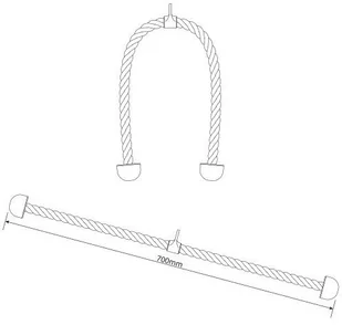 K-SPORT Uchwyt sznur do atlasu wyciągu do ćwiczeń TRICEPS 70cm - Wyciągi do ćwiczeń K-SPORT Uchwyt sznur do atlasu wyciągu do ćwiczeń TRICEPS 70cm - Wyciągi do ćwiczeń - miniaturka - grafika 4