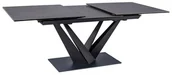 Stoły - Signal Meble MEBLE STÓŁ SORENTO CERAMIC CZARNY EFEKT MARMURU/CZARNY MAT 160(220)X90 SALON/KUCHNIA/JADALNIA NOWOCZESNY/AWANGARDOWY SORENTOCC160 - miniaturka - grafika 1