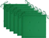 Pozostałe meble ogrodowe - vidaXL Poduszki na krzesła ogrodowe 6 szt. zielone 40x40x4 cm  314013 - miniaturka - grafika 1