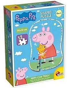 Lisciani Giochi lisciani giochi Puzzle 12el kształtowe Świnka Peppa z misiem 68326 - Puzzle - miniaturka - grafika 3