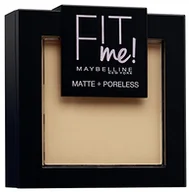 Pudry do twarzy - Maybelline Fit Me New York. Puder Natural beżowy 220/Make-Up Powder w połączeniu z kolorów skóry, pozwala na podłączenie wciągającego matowaną wygładzanie skóry, w tym wbudowany lustro i gąbką, 1 X 9 3600530751556 - miniaturka - grafika 1
