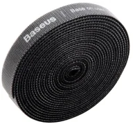 Adaptery i przejściówki - Baseus Taśma rzep Baseus organizer opaska do kabli Circle Velcro Strap 3m Czarny ACMGT-F01 - miniaturka - grafika 1