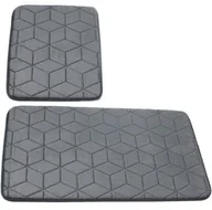 Dywaniki łazienkowe - Euromat Dywaniki Łazienkowe Sumba Ciemno Szary 31 - Dwuczęściowy 13551 - miniaturka - grafika 1