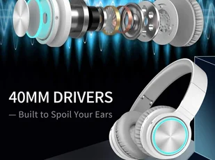 Picun B12 biało-szare - Słuchawki - miniaturka - grafika 5