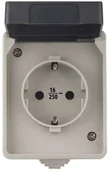 Gniazdka elektryczne - Emos Gniazdo zewnętrzne SCHUKO 250V/16A IP44 - miniaturka - grafika 1