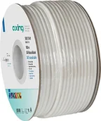 Kable - Axing SKB 75  01 Mini-cewka kabel koncentryczny 2-żyłowy ekranowany na SAT i cyfrowej telewizji kablowej (100 m) Biały 7611682110753 - miniaturka - grafika 1