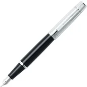 Pióra kulkowe - SHEAFFER Sheaffer 9314  1 uchwyt na niskim poziomie 300 korpus chromowany, czapka z chromowanymi Trim, połyskujący w kolorze czarnym E0931443 - miniaturka - grafika 1