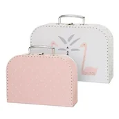 Walizki dla dzieci - FRESK Fresk Zestaw walizek 2 szt. Łabędź F8250 - miniaturka - grafika 1