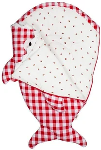 BABY BITES Baby Bites Śpiworek zimowy Shark (1-18 miesięcy) Red Vichy - Śpiworki dla dzieci - miniaturka - grafika 3