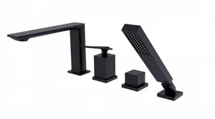 PMD Piramida Bateria wannowa 4 otworowa Aspira czarny matt - Baterie wannowe i prysznicowe - miniaturka - grafika 2