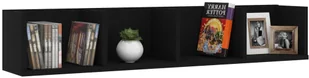 vidaXL vidaXL Półka ścienna na płyty CD, czarna, 100x18x18 cm, płyta wiórowa - Półki do salonu - miniaturka - grafika 3