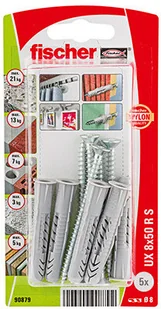 Fischer Kołki uniwersalne z wkrętami UX 8 x 50 mm 5 szt. 90879 - Kołki - miniaturka - grafika 3
