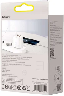 Baseus Ładowarka  Ładowarka sieciowa Baseus Compact Quick Charger 2xUSB USB-C PD 3A 30W biała BSU2896WHT - Akcesoria do tabletów i e-booków - miniaturka - grafika 12