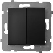 Gniazdka elektryczne - Ospel Łącznik świecznikowy As czarny LP-2G/M/33 - miniaturka - grafika 1