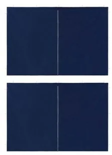 vidaXL Ścianki boczne do namiotu, 2 szt., z suwakiem, PE, niebieskie - Pawilony ogrodowe - miniaturka - grafika 5