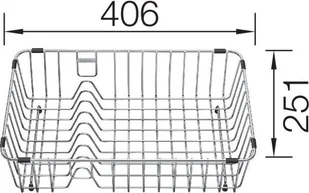 Blanco Kosz na naczynia (406x251 mm) (231692) - Akcesoria i części AGD - miniaturka - grafika 3