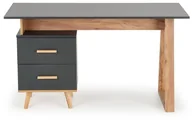 Biurka - Halmar Biurko z szafką SERGIO kolor antracyt / dąb wotan - miniaturka - grafika 1