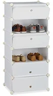 Szafki na buty - Relaxdays szafka na buty z tworzywa sztucznego, regał na buty zamknięty system regałów, 6 kieszenie, HBT: 107 x 49 x 37 cm, różne. Kolory 10021962_49 - miniaturka - grafika 1