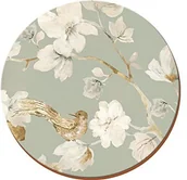 Obrusy i serwetki - Creative Tops Creative TOPS zestawy stołowe, kwiatowy ptak-wzory, okrągły, z spód z korka, wysokiej jakości, delikatna jasny niebieski, 4 sztuki 5162894 - miniaturka - grafika 1