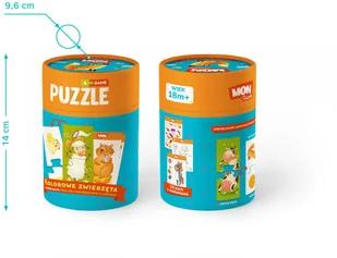 Dodo Toys Puzzle Kolorowe zwierzęta 10x2 el. dwustronne MON200100 MON200100 - Puzzle - miniaturka - grafika 5