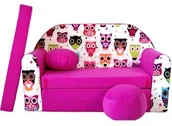 Fotele i pufy dla dzieci - Welox Kanapa Sofa Welox Maxx Materac dla dzieci Pufa + Poduszka H17 - miniaturka - grafika 1