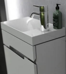 Oristo Zestaw meblowy SILVER UNI szafka z umywalką 40 cm, biały połysk - OR33-ZD1D-40-1-C - Szafki łazienkowe - miniaturka - grafika 4