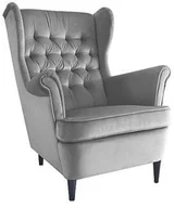 Fotele - Signal Fotel HARRY VELVET Bluvel 14 szary HARRYV14W - miniaturka - grafika 1