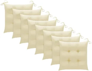 vidaXL Krzesła ogrodowe z poduszkami, 8 szt., lite drewno akacjowe! 3078195 - Fotele i krzesła ogrodowe - miniaturka - grafika 5