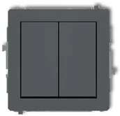Wyłączniki światła i elektryczne - Karlik Deco grafitowy mat łącznik świecznikowy 28DWP-2 28DWP-2 - miniaturka - grafika 1