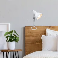 Lampy stojące - Briloner Lampa z klipsem 2790 z metalowym kloszem, biała - miniaturka - grafika 1