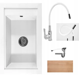 Laveo 6 kolorów Zlewozmywak Granitowy Duża Komora 20 cm - Zlewozmywaki - miniaturka - grafika 21