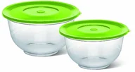 Miski i półmiski - Emsa Superline 514563 miska do sałatek z pokrywką, zielony, 22 cm + 26 cm 514563 - miniaturka - grafika 1