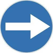 Wyposażenie miejsc publicznych - Znak drogowy nakazu C- 1 Nakaz jazdy w prawo przed znakiem - miniaturka - grafika 1