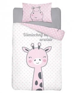 Pościel bawełniana 100x135 3444 A Żyrafa Hipcio - Pościel - miniaturka - grafika 3